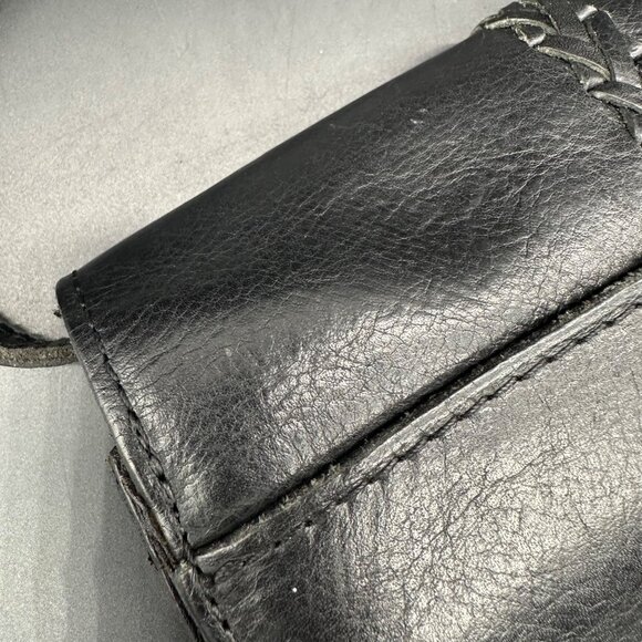 Patricia Nash Black Leather Crossbody Shoulder Bag Purse Removable Strap Clutch - Picture 11 of 14